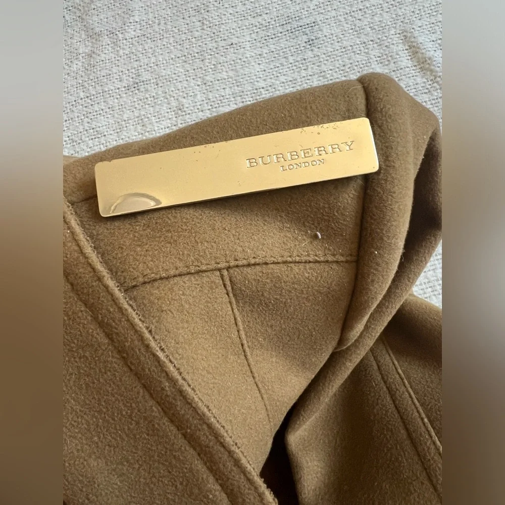 Burberry Brown Wool Cashmere Coat Caban USA 12 - Picture 10 of 16
